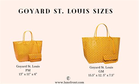 goyard artois pm dimensions|saint louis pm bag price.